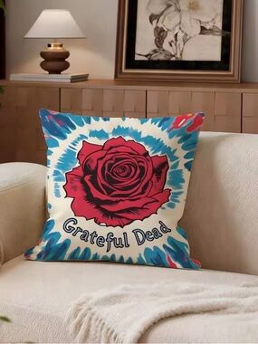 Grateful Dead Cushion Cover Soft Decorative Home Decor Pillow Case for Sofa